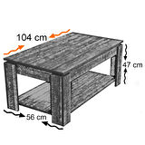 Pasific Home Shelf Raflı Orta Sehpa, Dikdörtgen Sehpa, Ceviz