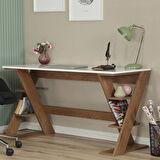 Pasific Home Lungo Raflı Çalışma Masası, Ofis Masası, 60X140 Cm, Meşe