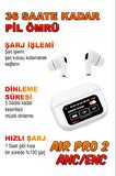 Pro 2 Anc Dokunmatik Ekranlı Bluetooth Kulaklık Ios Android Tüm Telefonlara Uyumlu Beyaz