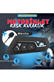 Motorsiklet Kask İçin Kulaklık Bluetooth Mikrofonlu İntercom Su Geçirmez Motor Kurye Kulaklığı