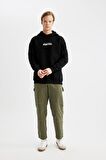 DeFacto Art Hokusai Boxy Fit Kapüşonlu Sırt Baskılı Sweatshirt B0371AX23CWBK81