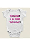 Akıllı Olun 9 Ay İçerde Yattım Ben Yazılı Pamuklu Yumuşak Unisex Çıtçıtlı Body Zıbın