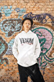 Venom Karakter Baskılı Unisex Oversize Film Hoodie