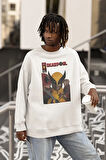 Deadpool x Wolverine Baskılı Unisex Oversize Dc Sweatshirt