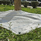 3x3 METRE AĞAÇ KORUMA ÖRTÜSÜ VE SABİTLEME ÇİVİSİ BEYAZ YER ÖRTÜSÜ YABANİ OT ENGELLEME PASPASI AĞAÇ DİBİ BEZİ SULZER KUMAŞ