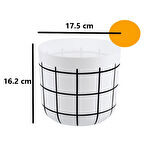 Omnipazar KRS-212 Dekoratif Karo Desenli Saksı 2.8 Litre No 2