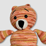 Uretti - gülnur 2184 El Yapımı Amigurumi Renkli Ayı 34cm- Somon