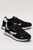 Erkek Ortopedik Günlük Yürüyüş Koşu Sneaker Spor Ayakkabı SİYAH - BEYAZ
