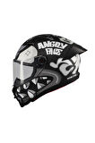AXXIS FENIX ANGRY FACE B2 BLACK GREY MATT