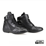 4Riders City EVO CE Sertifikalı Korumalı Motosiklet Botu Siyah