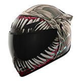 Icon Domain Grand Maw Kapalı Motosiklet Kaskı Gri  Siyah