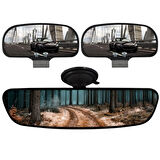 Gözcü 2+1 Vantuzlu Eğitmen Ayna Seti Siyah