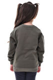 Basic Bisiklet Yaka Şardonlu Çocuk Sweatshirt 3-10 Yaş Krem