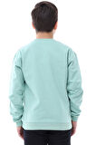 Basic Bisiklet Yaka Şardonlu Çocuk Sweatshirt 3-10 Yaş Krem