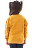 Basic Bisiklet Yaka Şardonlu Çocuk Sweatshirt 3-10 Yaş Krem