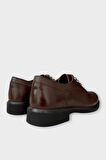 Erkek Hakiki Deri Bağcıklı Ayakkabı KAHVERENGİ