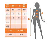 MDB Kadın Kısa Kollu Kruvaze Yaka Eteği Volanlı Krep Elbise
