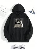 Neden benimle bakıyorsun? Baskı Hoody Erkekler Moda Rahat Kazak Basit Gevşek Kapşonlu Sonbaha