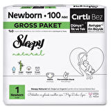 Sleepy Natural Bebek Bezi Gross Paket 1 Beden 2-5 Kg 100 Adet