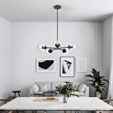 Venon 5 Li Siyah Modern Genç Odası Mutfak Retro Salon Avize