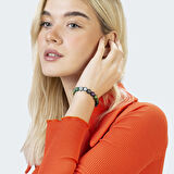 Tesbihane Makrome Örgülü Küre Kesim Çoklu Doğaltaş Kombinli Kadın Şifa Bilekliği