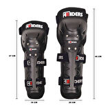 4Riders Lüx Diz ve Dirsek Koruma Seti (4lü takım) Siyah