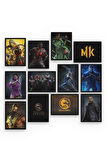 Mortal Kombat 12 Parça Mdf (ahşap) Tablo Ofis Boyu 