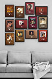 Nostalji Pop 12 Parça Ahşap Mdf Tablo Zlltb167