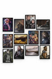 Game Of Thrones 12 Parça Ahşap Mdf Tablo Zlltb221