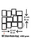 Lucifer 12 Parça Ahşap Mdf Tablo Zlltb329