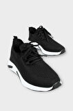 Unisex Yazlık Triko Spor Ayakkabı SİYAH - BEYAZ