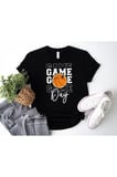Basketball Game Day Shirt, Basketball Shirt Baskılı Bisiklet Yaka Beyaz Unisex Basic Tişört T-shirt