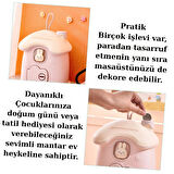 MultiZone Anahtarlı Sevimli Tavşan Ev Kumbarası Pembe Renkli Şık Dekoratif Para Kutusu