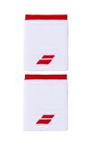 Babolat Logo Jumbo Wristband Beyaz Kırmızı Tenis Bileklik