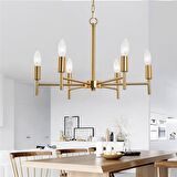 Vaneo 6 Lı Gold Modern Genç Odası Mutfak Salon Avize