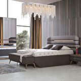 Vita 7 Lı Krom Kristalli Taşlı Modern Tasarım Kristal Salon Avize