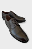 Erkek Bağcıklı Hakiki Deri Ayakkabı KAHVERENGİ