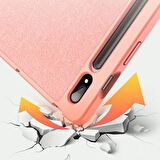 Coofbe Standlı Kalem Yerli Samsung Galaxy S7 Plus Kılıf (T970-T976B)  Katlanabilir Uyku Modlu Tablet Kılıfı