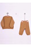 Asimetrik Cep Detaylı 3 iplik İkili Bebe  takımı