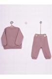 Asimetrik Cep Detaylı 3 iplik İkili Bebe  takımı