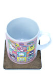 Oppland Home Seramik Kupa Bardak Tekli 350 ml Capybara (Kapibara) Spiderman Cat vb Temalı Hediyelik