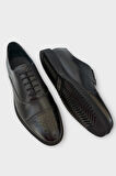 Erkek Bağcıklı Klasik Hakiki Deri Ayakkabı SİYAH