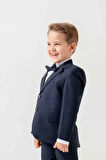 Mini Gentleman Erkek Çocuk Takım Elbise - 5 Parça (Ceket, Yelek, Gömlek, Pantolon, Papyon)