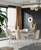 Çakıl MDF Yemek Masa Sandalye Takımı 90x145cm