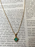 YEŞİL YONCA KOLYE