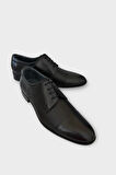 Erkek Bağcıklı Klasik Hakiki Deri Ayakkabı SİYAH