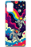 Samsung Galaxy A71 uyumlu Renkler 15 HD Kapak Astronot Gezegen