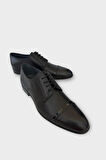 Erkek Bağcıklı Klasik Hakiki Deri Ayakkabı SİYAH
