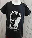 Atatürk ve Türk Bayrağı Baskılı Kız ve Erkek Çocuk T-Shirt 3'lü Paket Renk Siyah-Beyaz