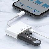 Coofbe İpad iphone Otg Hub -Usb Type C To Kulaklık ve Usb Kamera Okuyucu İphone Mouse Klavye Okuyucu